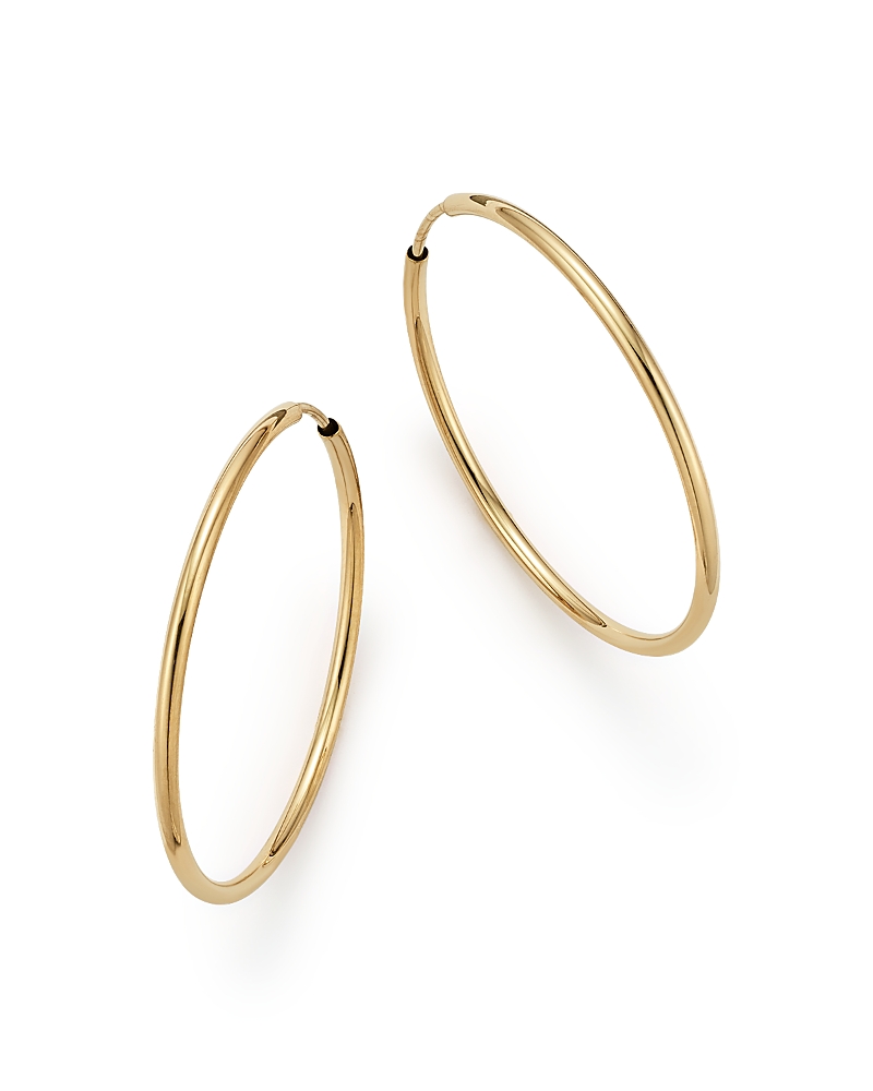 BLOOMINGDALE'S 14K GOLD ENDLESS HOOP EARRINGS 03-288