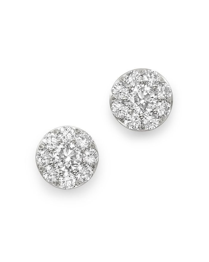 BLOOMINGDALE'S DIAMOND CIRCLE MEDIUM STUD EARRINGS IN 14K WHITE GOLD, 1.5 CT. T.W. - 100% EXCLUSIVE,KE22607GW3