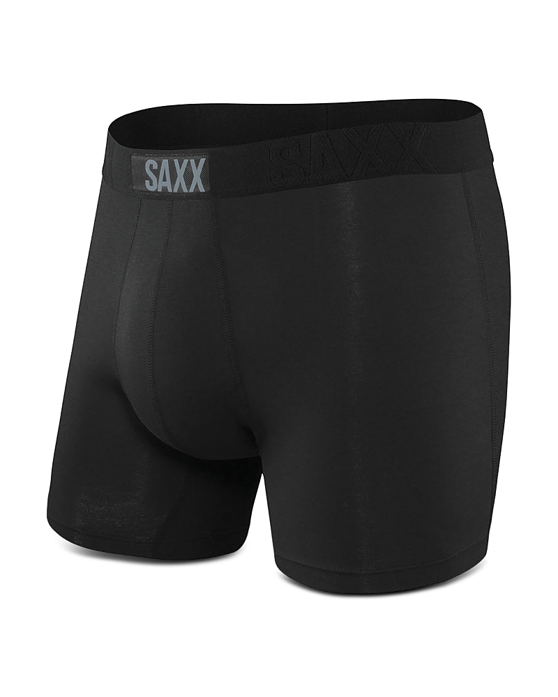 Saxx Vibe Super Soft Slim Fit Boxer Briefs In Black