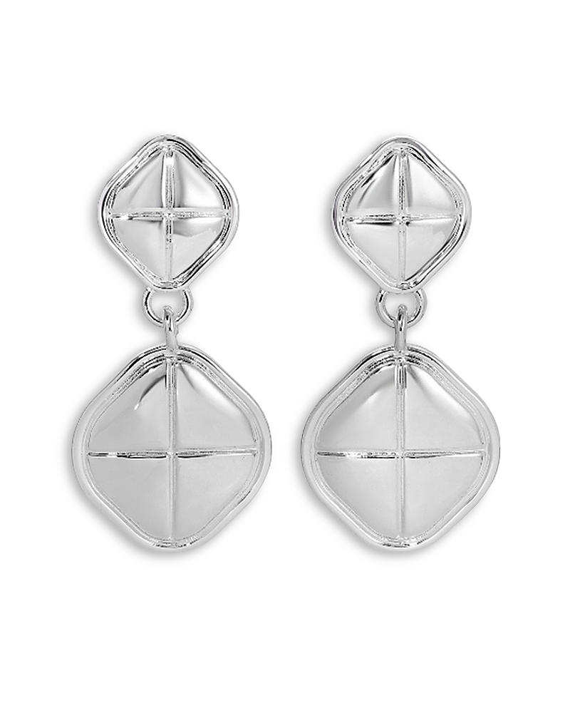 Heaven Mayhem Alma Etched Drop Earrings In Silver