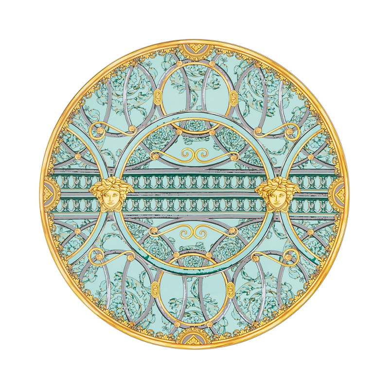 Versace La Scala Del Palazzo Service Plate In Verde